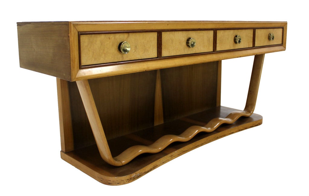 Very nice Italian modern style console cabinet possibly designed by Borsani.
