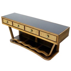 Mid Century Italian Modern Console Table Petit Credenza Attributed to Borsani