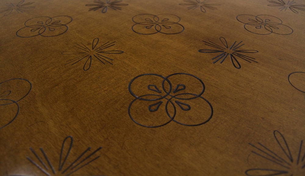 20th Century Mid-Century Modern Walnut, Decorative Oval Coffee Table