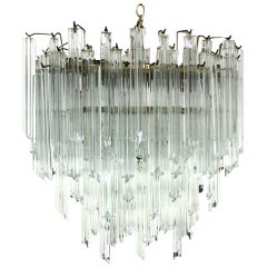Camer Mid-Century Modern Murano Chandelier Glass Prisms Light Fixture 11