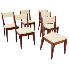 Set of Six Mid-Century Modern Dining Chairs