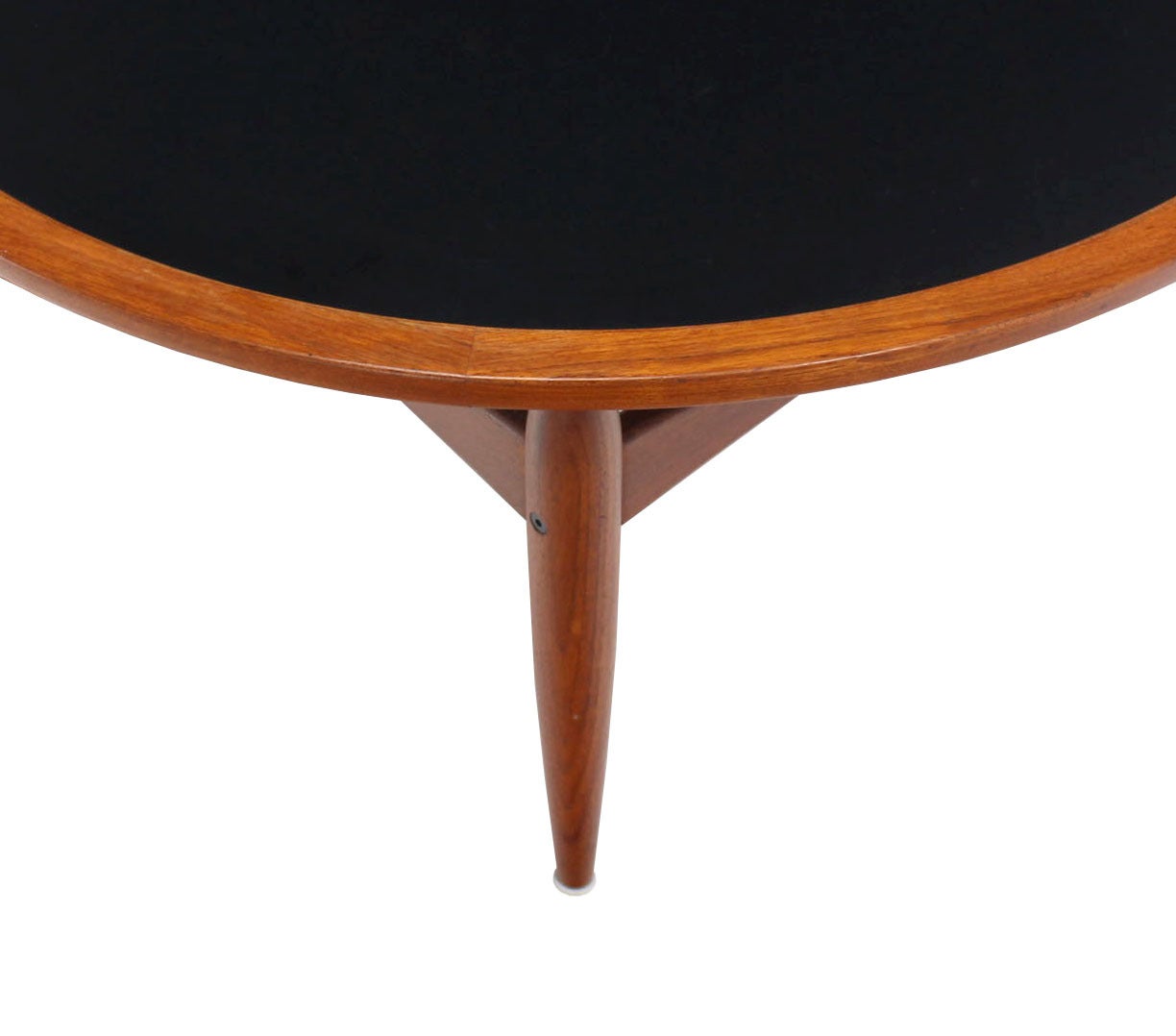 Mid-Century Modern Reversible Flip-Top Danish Modern Round Teak Coffee Table