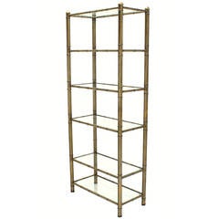 Faux Bamboo Mid-Century Modern Etagere Faux Bamboo Mid-Century Modern Etagere