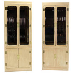 Pair of Mid-Century Modern Tall Display Cabinets for John Stuart 6