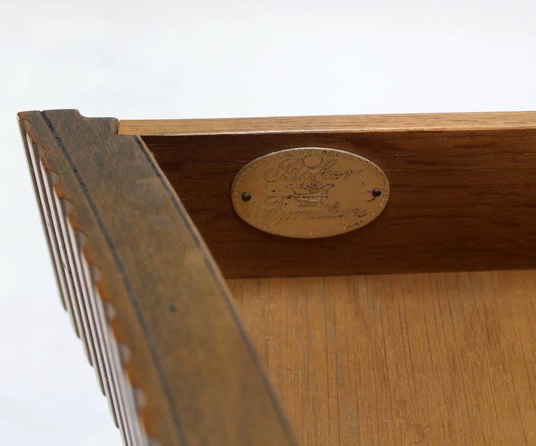 Very nice mid century modern server with tambour doors by Baker.