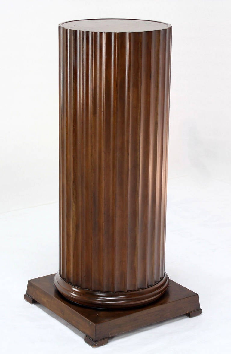 MidCentury Modern Walnut Pedestal Stand by Baker at 1stDibs modern
