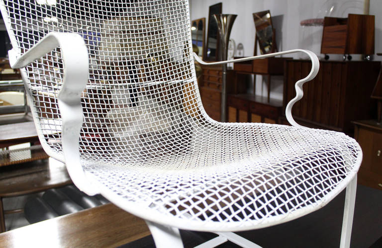 Mid-20th Century Pair of Mid-Century Modern Rocking Wire Mesh Chairs by Russell Woodard