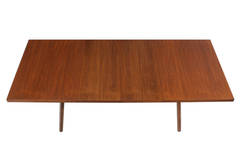 Robsjohn Gibbings Walnut Extention Dining Table with Two Leaves