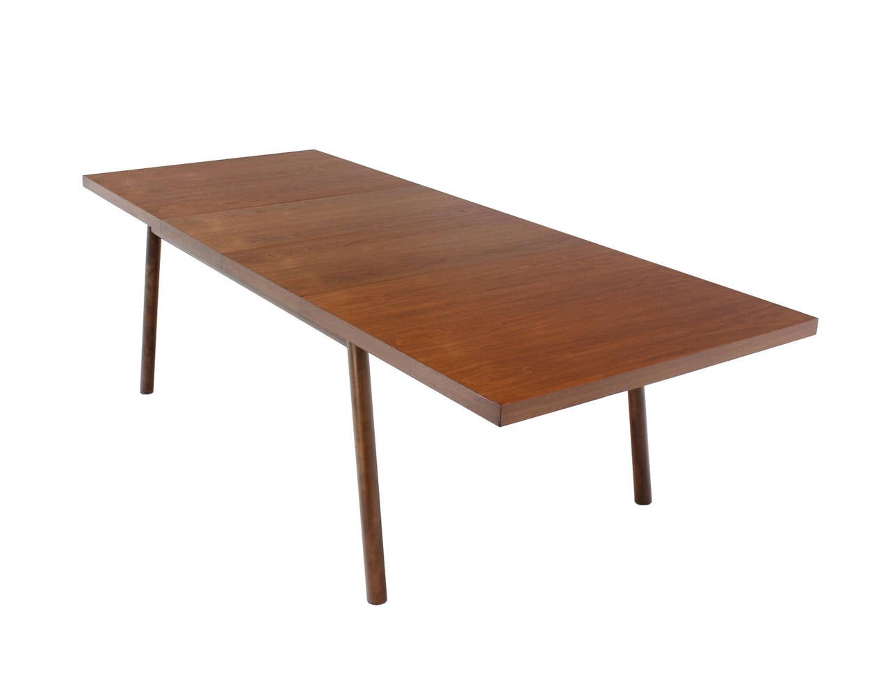 Mid-Century Modern Robsjohn Gibbings Walnut Extention Dining Table with Two Leaves For Sale