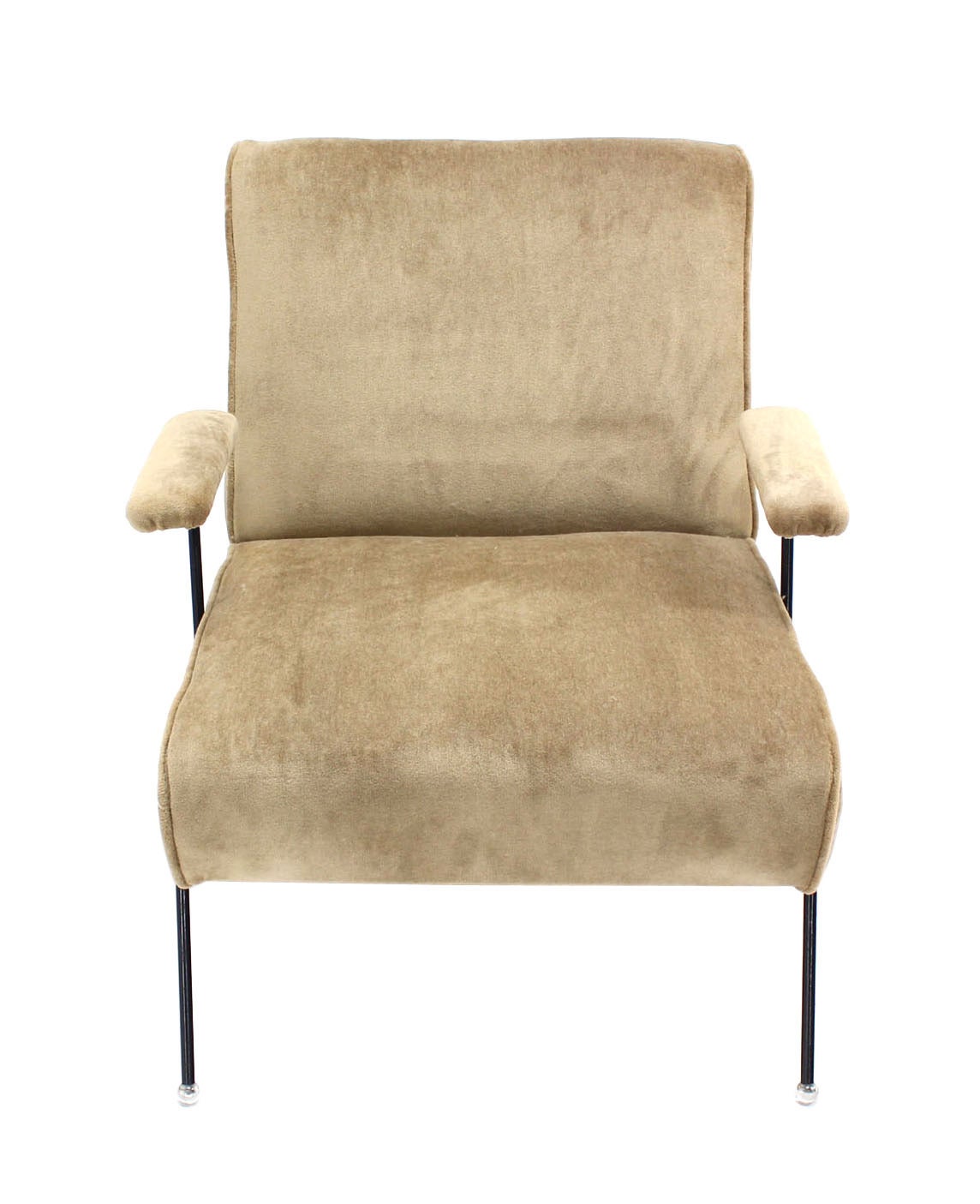 Wire Frame Lounge Chair and Ottoman in Style of Jean Royere 2