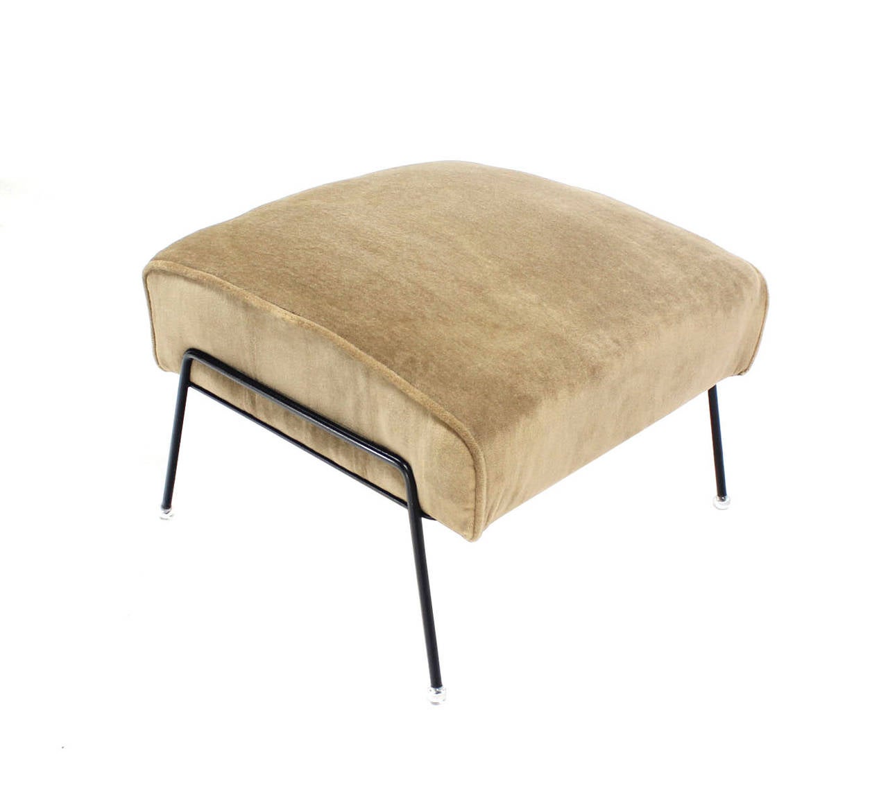 Wire Frame Lounge Chair and Ottoman in Style of Jean Royere 4