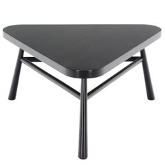 Black Lacquer Gibbings Triangular Coffee Side Occational Table