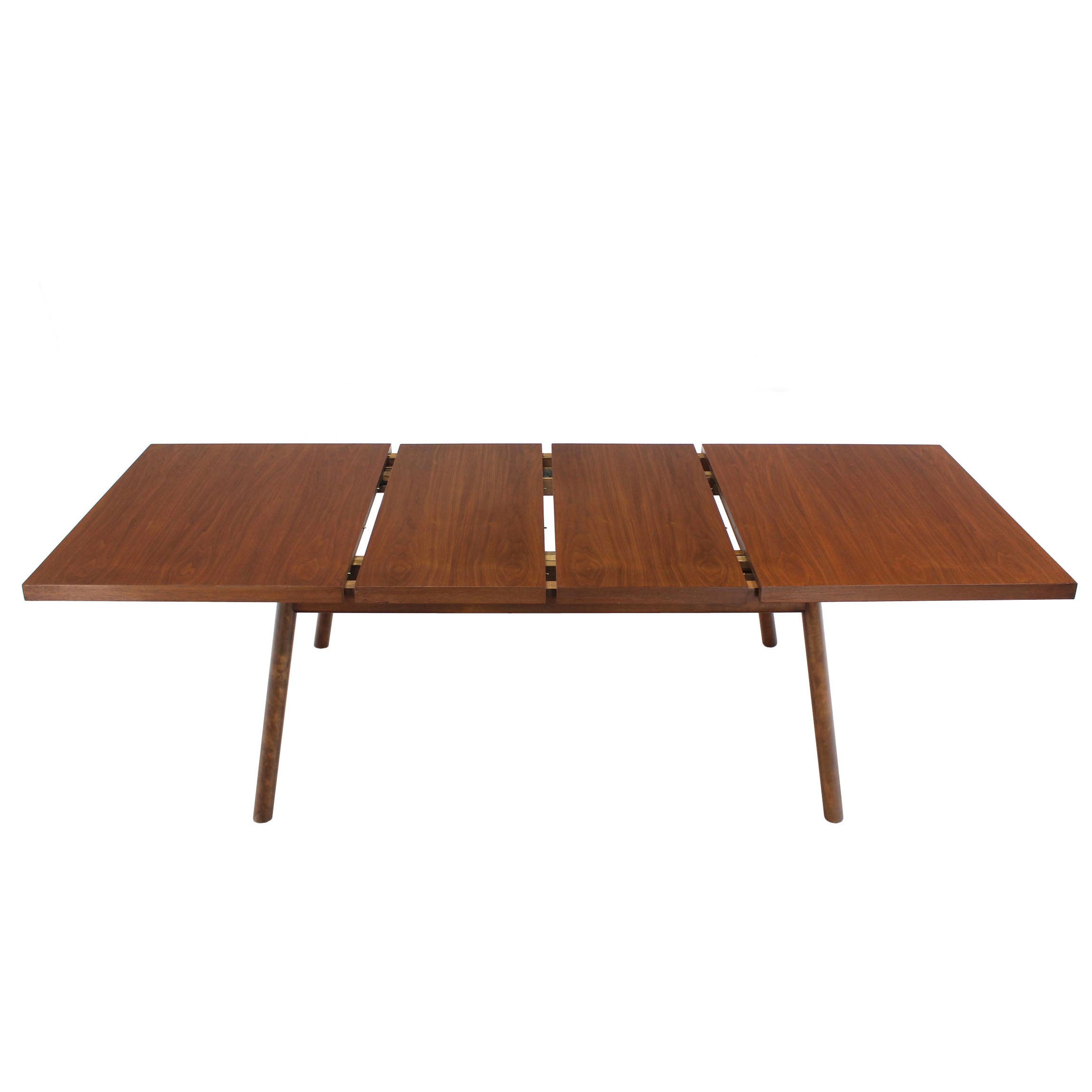 Robsjohn Gibbings Walnut Extention Dining Table with Two Leaves For Sale