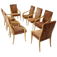 Set of Eight Modern Lacquered Italian Dining Chairs
