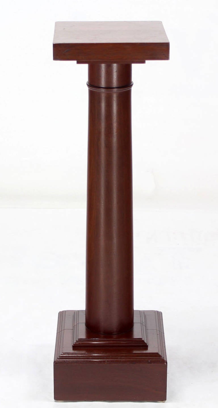 Mid-Century Modern Mahogany Pedestal 3