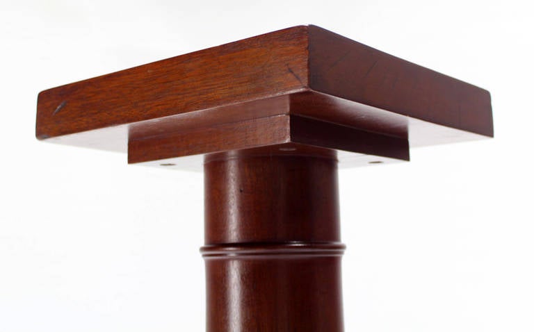 American Mid-Century Modern Mahogany Pedestal