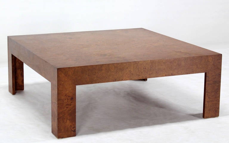 Very nice large mid-century modern square coffee table attributed to M. Baughman.