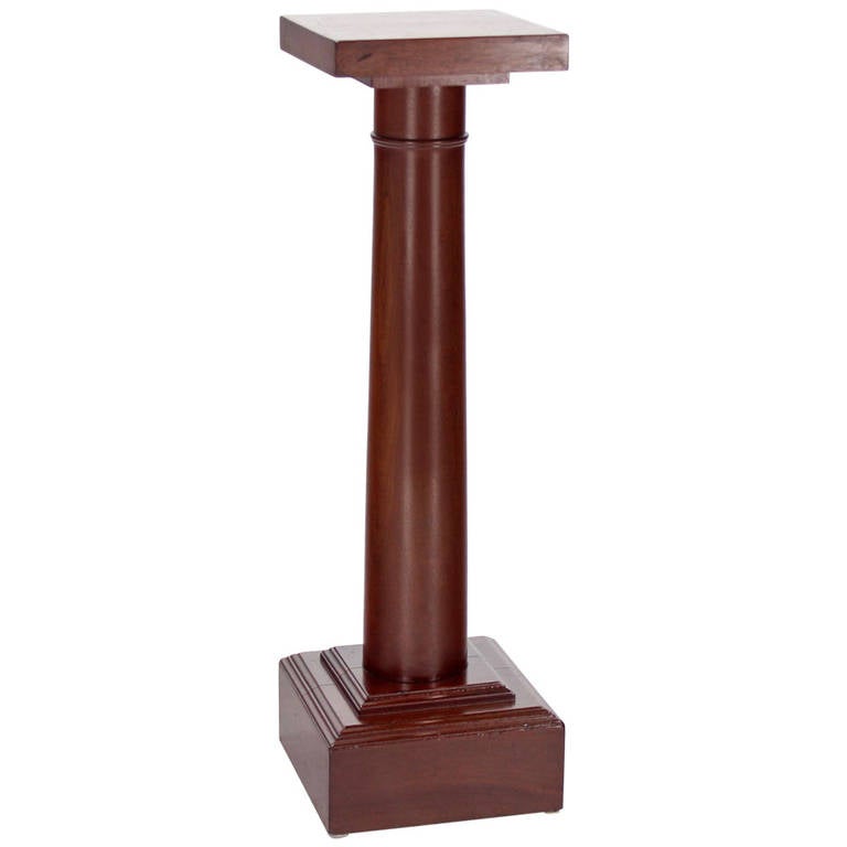 Mid-Century Modern Mahogany Pedestal at 1stdibs