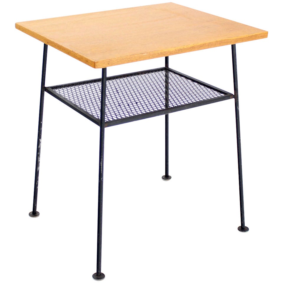 MidCentury Modern Industrial End Table at 1stDibs