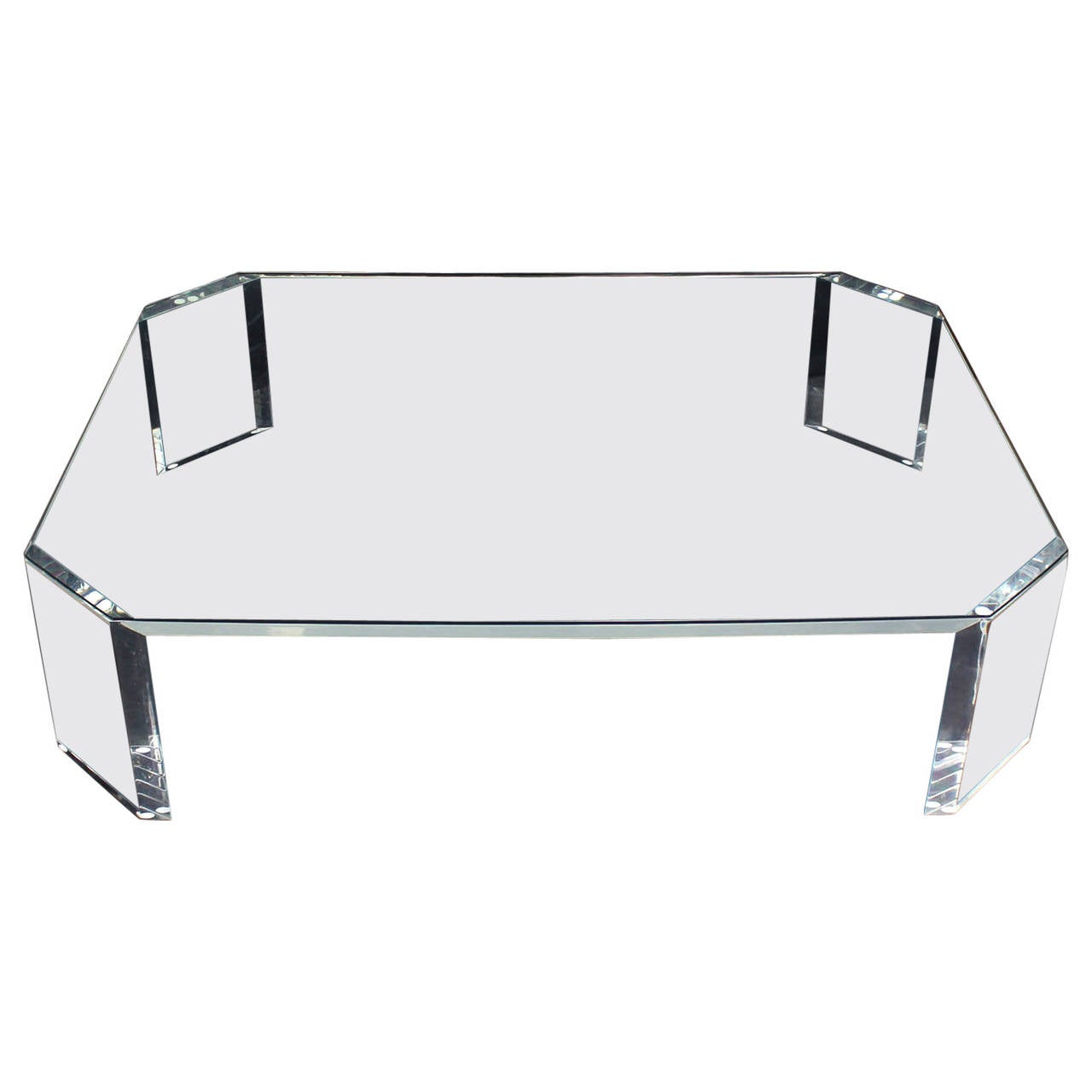 Large Rectangular Lucite Coffee Table at 1stDibs