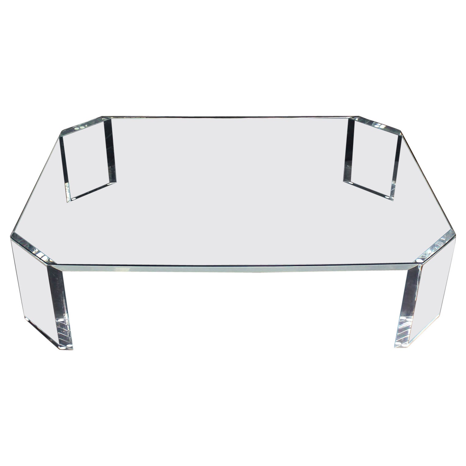 Large Rectangular Lucite Coffee Table