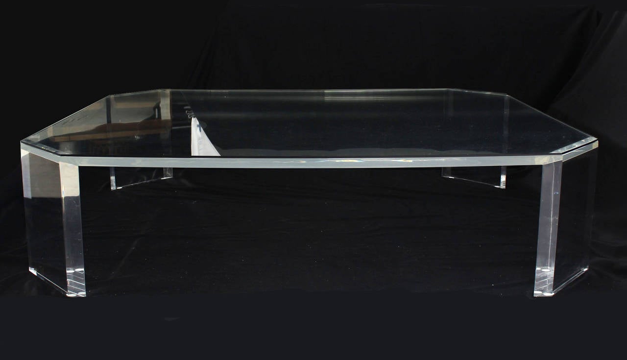 Large Rectangular Lucite Coffee Table 2