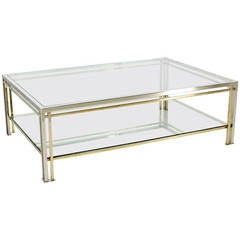 Mid-Century Italian Modern Chrome Coffee Table by Romeo Rega