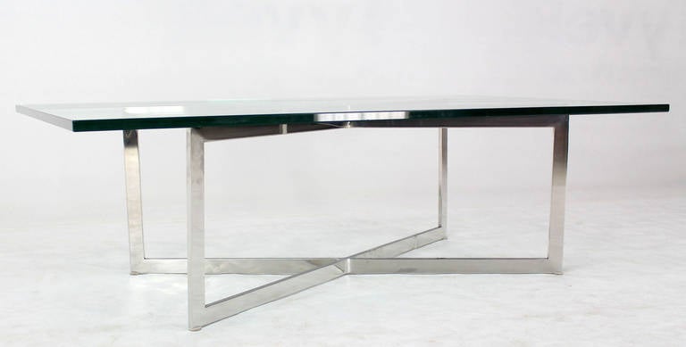 modern glass/chrome coffee table