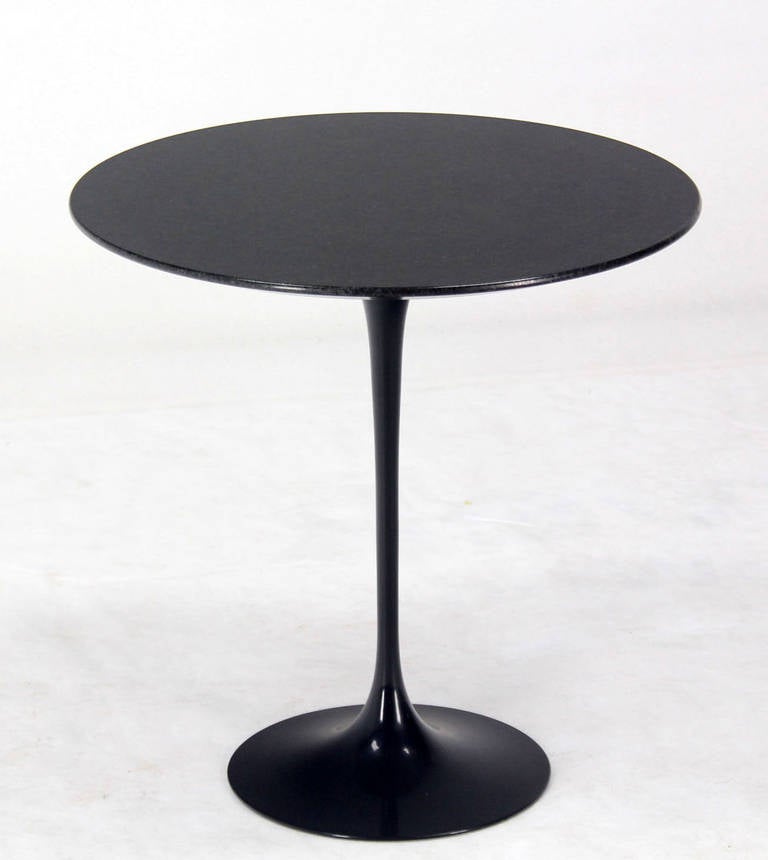 Saarinen Knoll Black Marble-Top Tulip Table, 50th Anniversary Edition 1