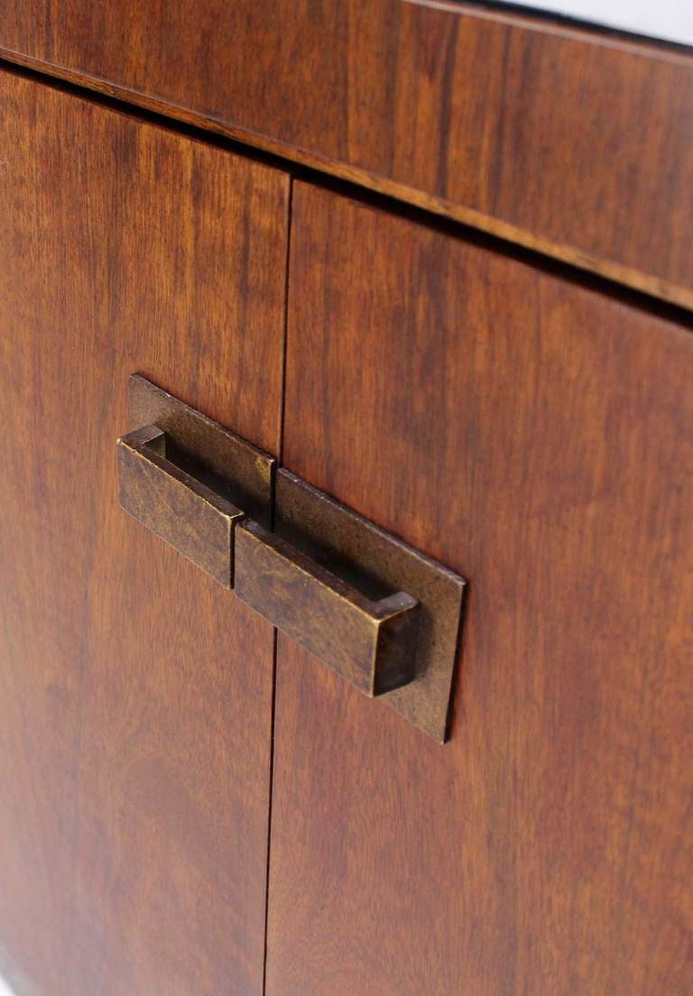 Very nice looking Art Deco style walnut cabinet credenza or replacement for a console table.