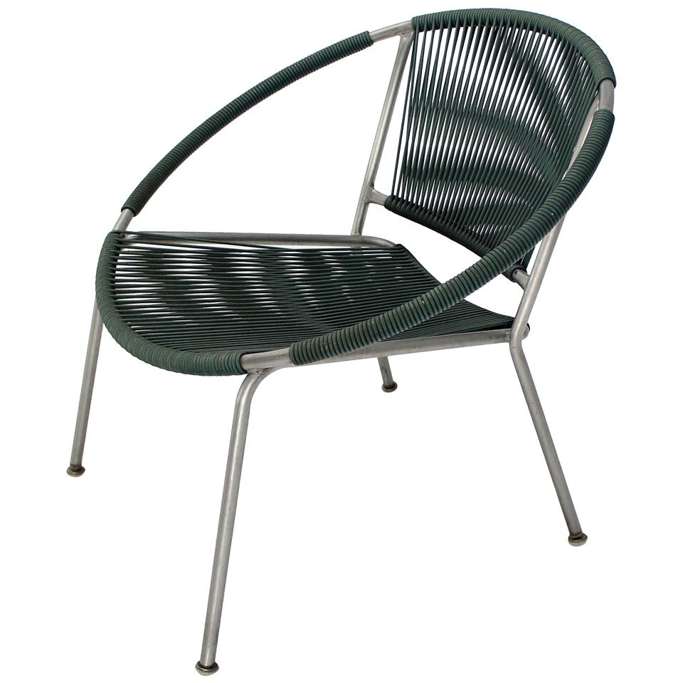 Bent Tube 1960s Design Outdoor Chair by Joseph Cicchelli