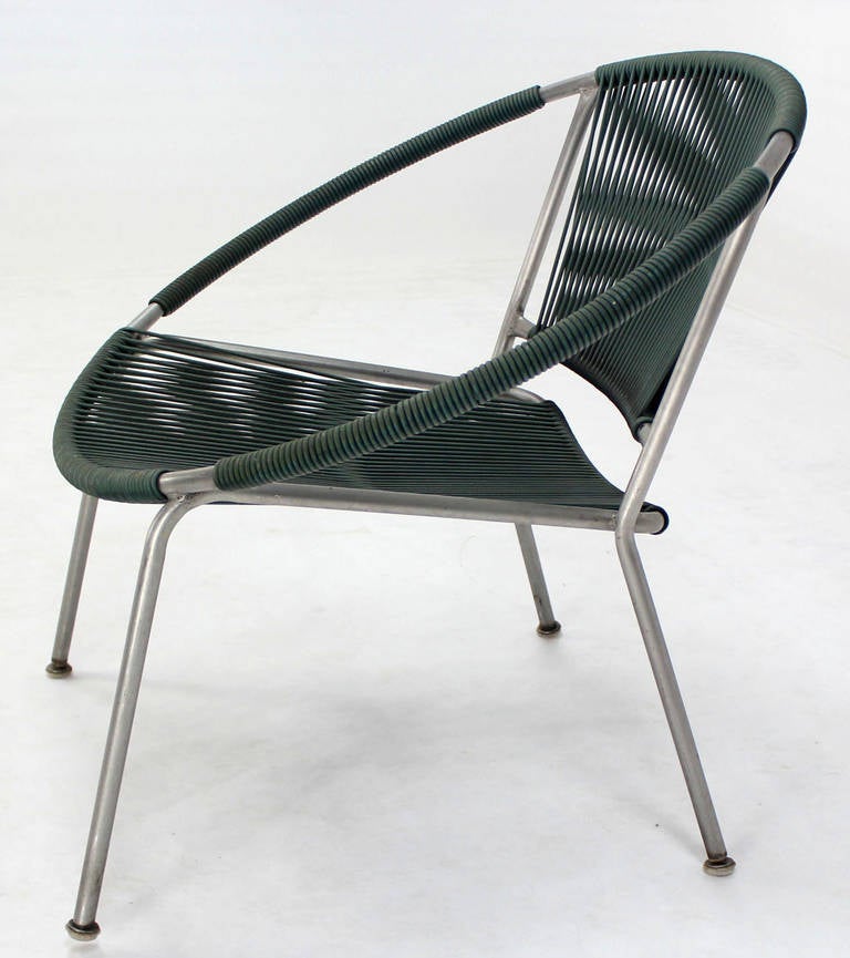Bent Tube 1960s Design Outdoor Chair by Joseph Cicchelli In Good Condition In Rockaway, NJ