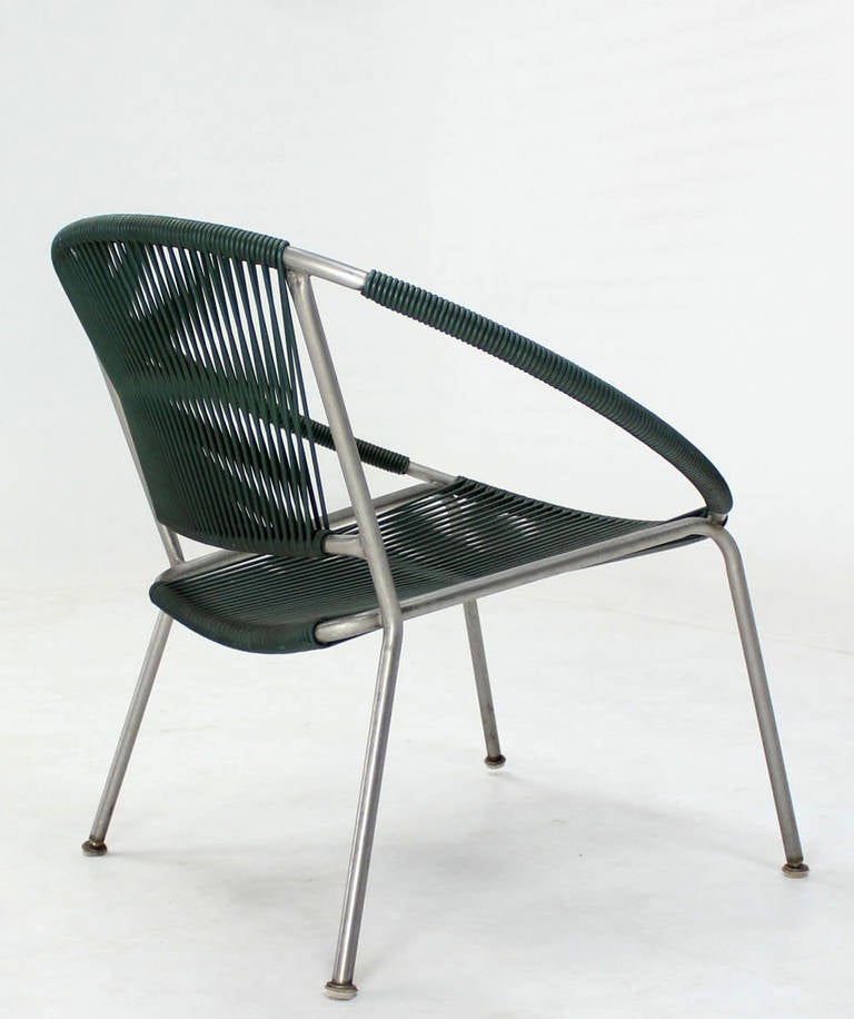 Mid-20th Century Bent Tube 1960s Design Outdoor Chair by Joseph Cicchelli
