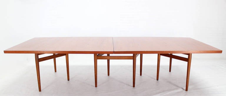 Large Teak Dining or Conference Table, Danish Mid-Century Modern