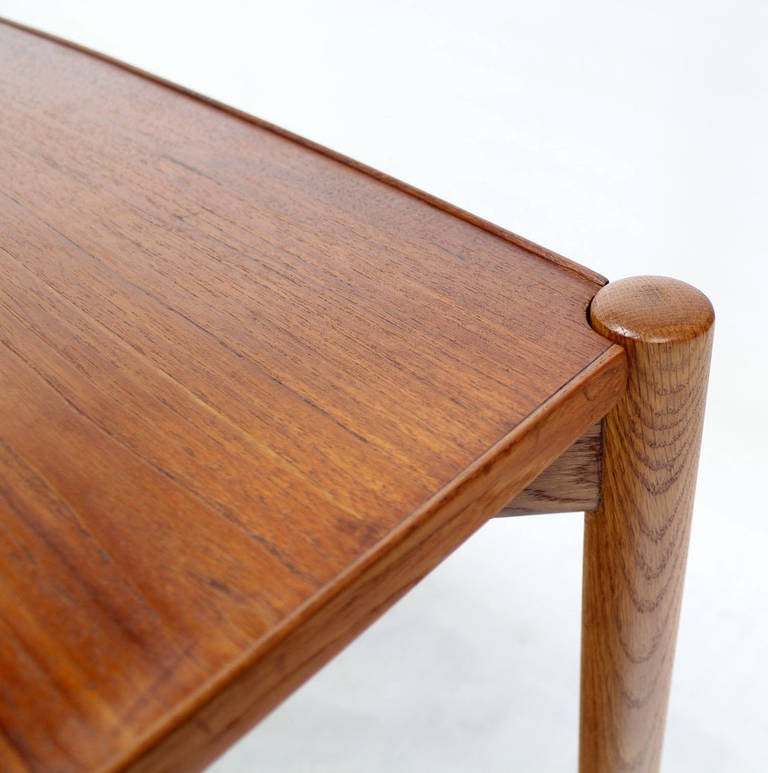 Late 20th Century Danish Mid-Century Modern Folding, Reversible Sides Game Table
