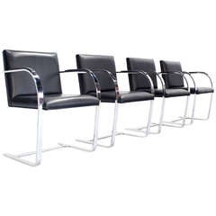 Set of 4 Flat Bar Brno Dining Office Chairs