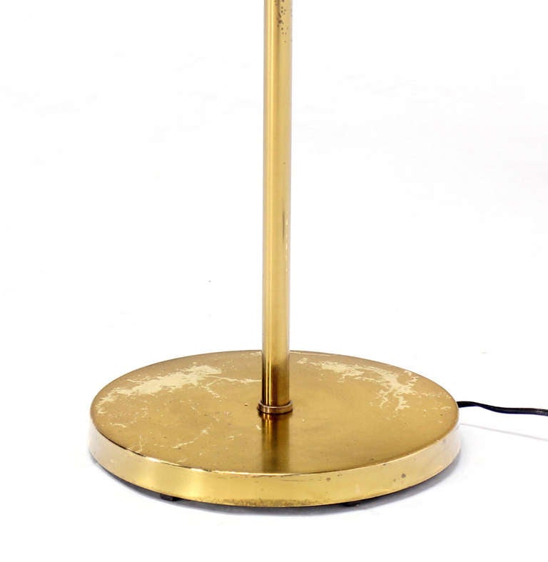 Mid Century Modern Brass Globe Shades Floor Lamp 4