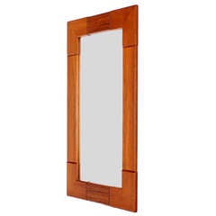 Danish Mid-Century Modern Solid Teak Frame Mirror