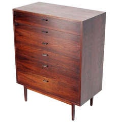Mid-Century Danish Modern Walnut High Chest or Dresser 4