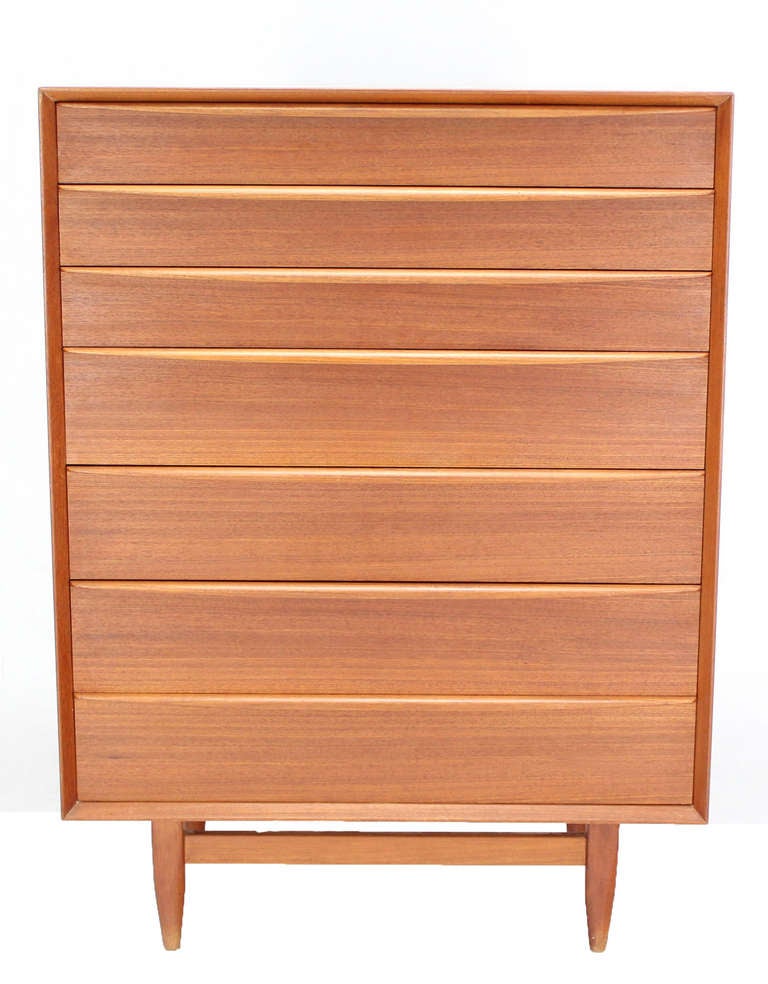 Falster Danish Mid-Century Modern High Chest of Drawers in Teak 3