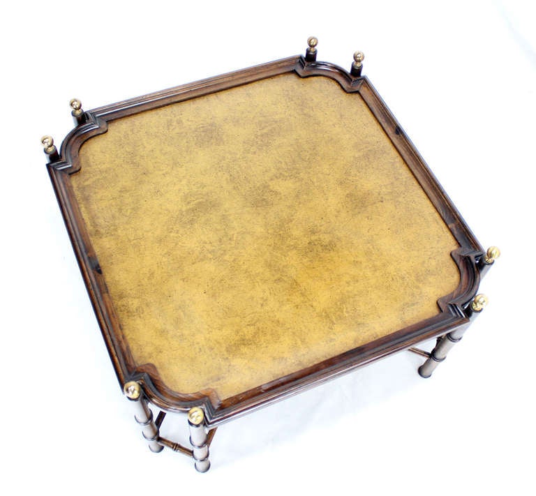 Mid-Century Modern Faux Bamboo Hollywood Regency Style Coffee Table