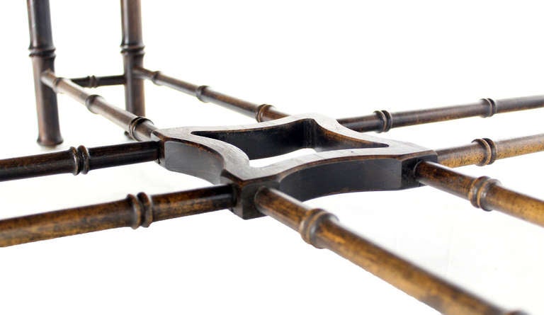 American Faux Bamboo Hollywood Regency Style Coffee Table