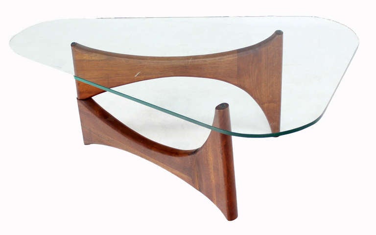 Very nice mid century modern heart shape top coffee table by Adrian Pearsall.