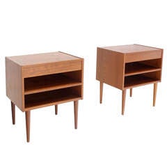 Pair of Mid Danish Mid Century Modern Teak End Tables
