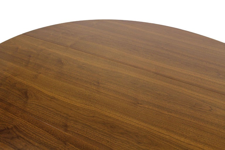 Large Mid-Century Modern Walnut Drop-Leaf Table by Dunbar 5
