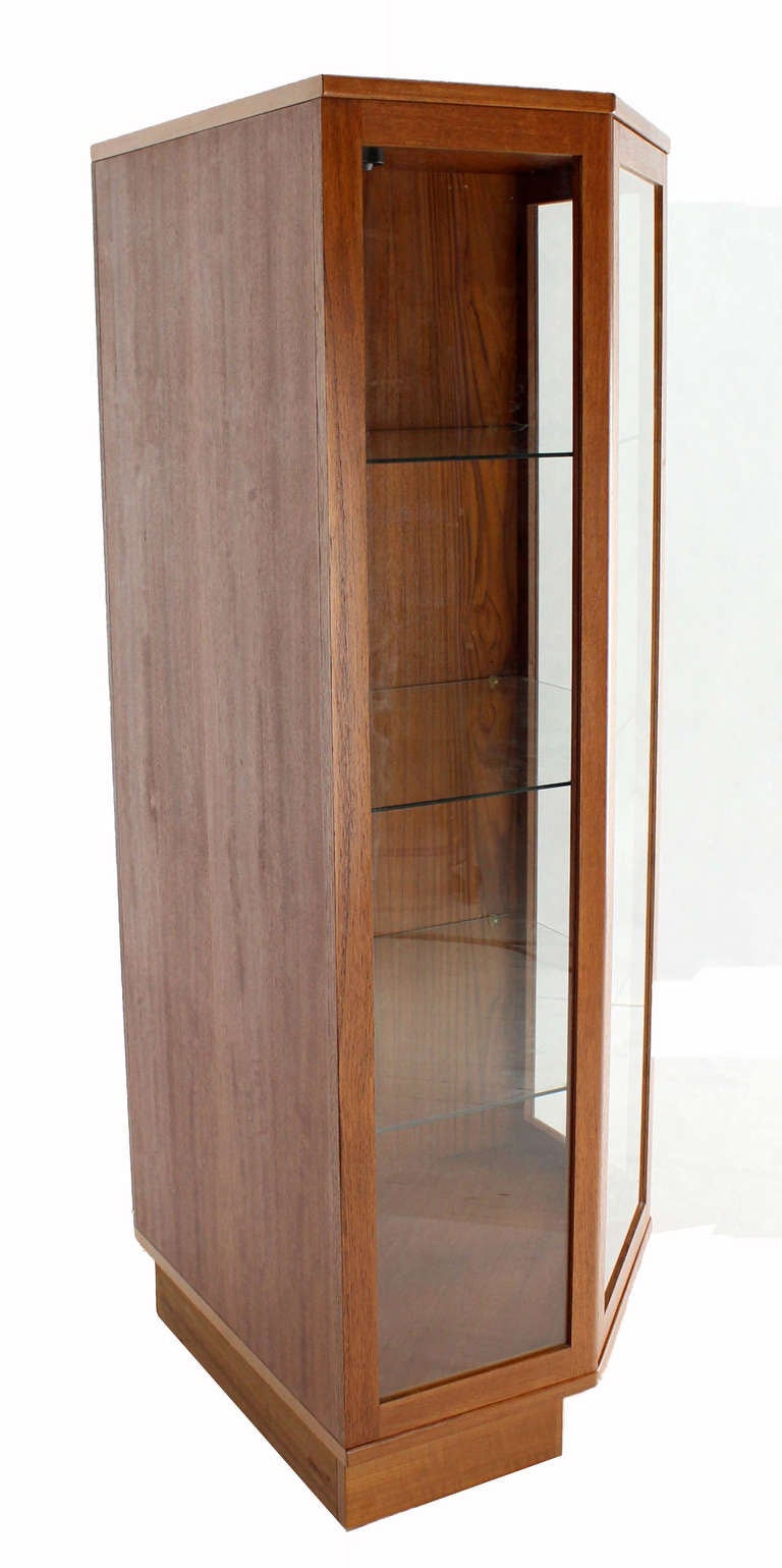 Mid-Century Modern Danish Mid Century Modern Teak Corner Cabinet Cupboard