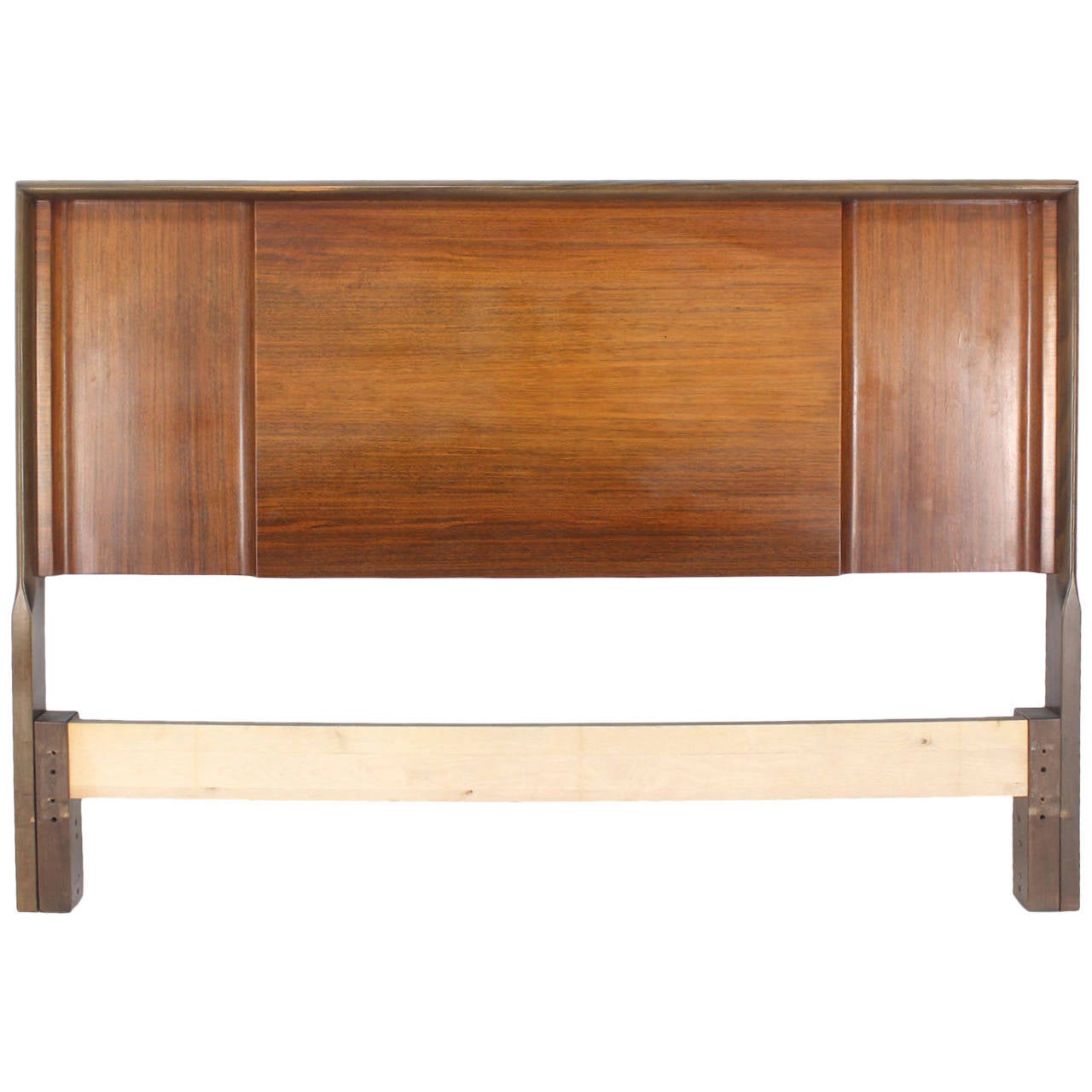 MidCentury Modern Walnut FullSize Headboard by Edmond Spence For Sale