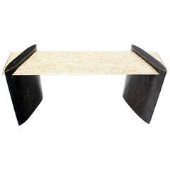 Mid Century Modern Maitland Smith Tessellated Tile Stone Console Table