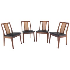 Set of Four Danish Mid-Century Modern Oiled Walnut Side Dining Chairs