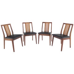 Set of Four Danish Mid-Century Modern Oiled Walnut Side Dining Chairs